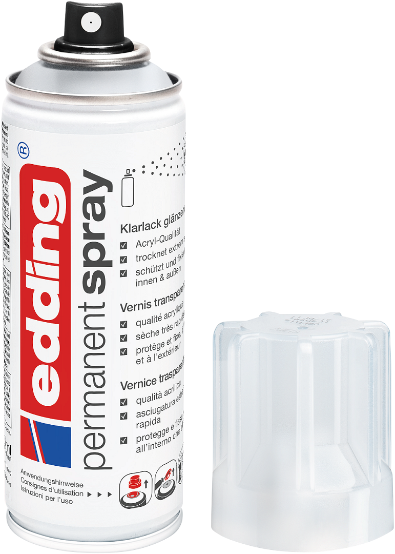 EDDING 5200 Edding Spray Acryllack Permanentspray Farbauswahl Sprühköpfe