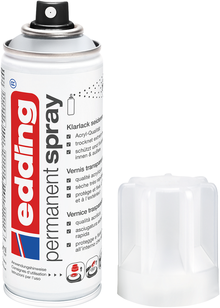 EDDING 5200 Edding Spray Acryllack Permanentspray Farbauswahl Sprühköpfe