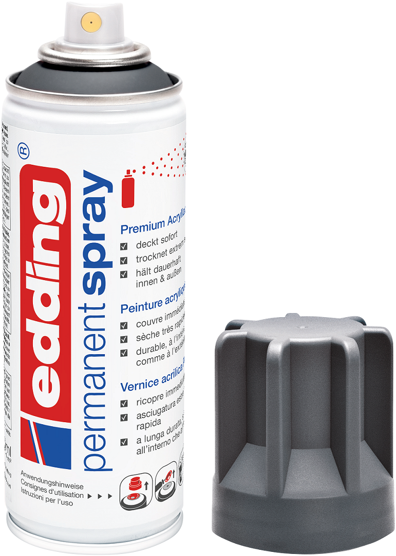 EDDING 5200 Edding Spray Acryllack Permanentspray Farbauswahl Sprühköpfe