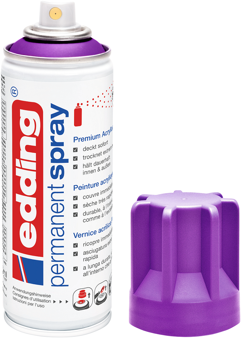 EDDING 5200 Edding Spray Acryllack Permanentspray Farbauswahl Sprühköpfe