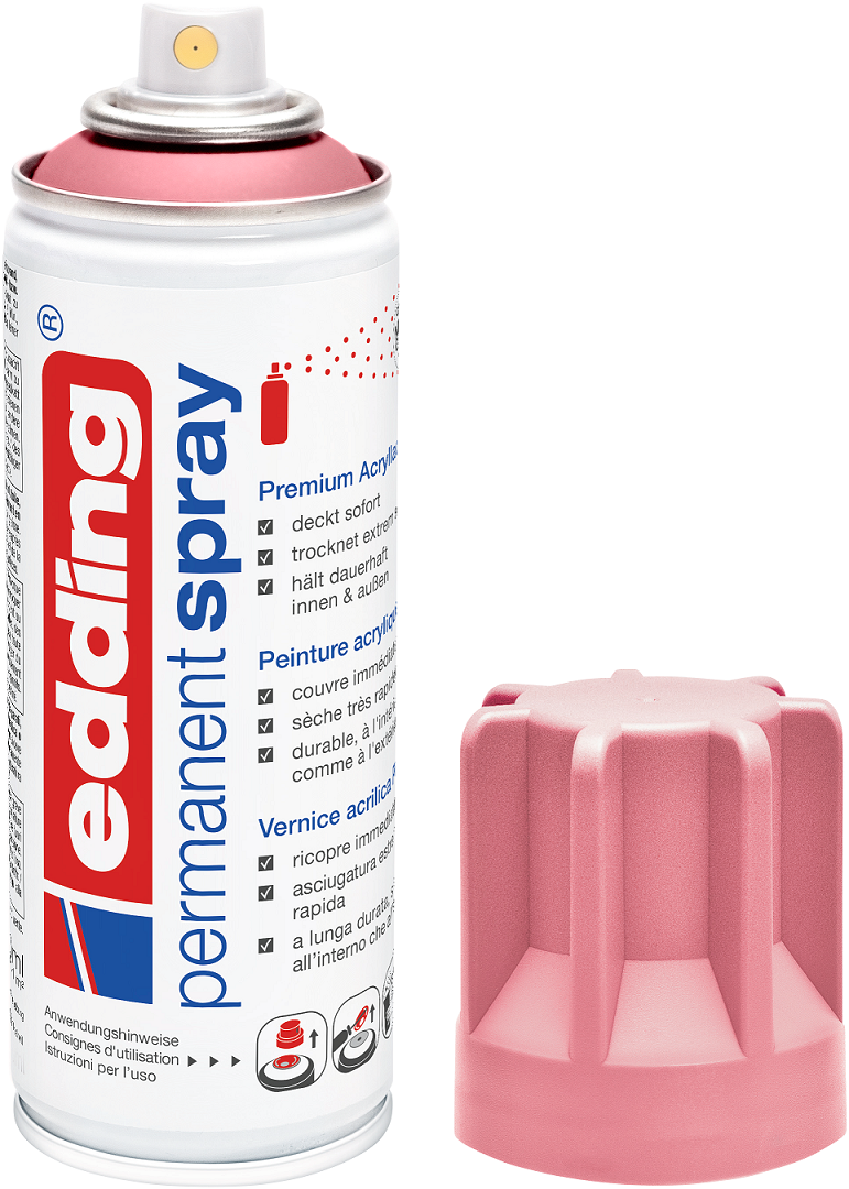 EDDING 5200 Edding Spray Acryllack Permanentspray Farbauswahl Sprühköpfe