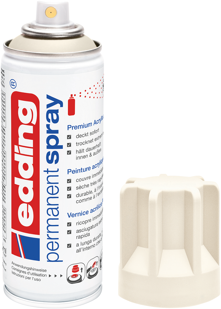 EDDING 5200 Edding Spray Acryllack Permanentspray Farbauswahl Sprühköpfe