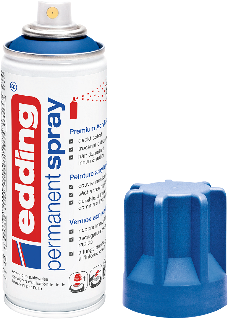 EDDING 5200 Edding Spray Acryllack Permanentspray Farbauswahl Sprühköpfe
