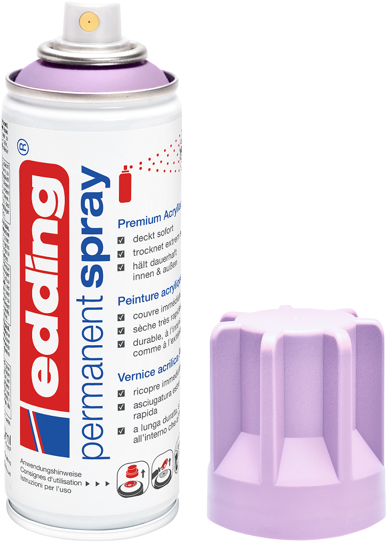 EDDING 5200 Edding Spray Acryllack Permanentspray Farbauswahl Sprühköpfe