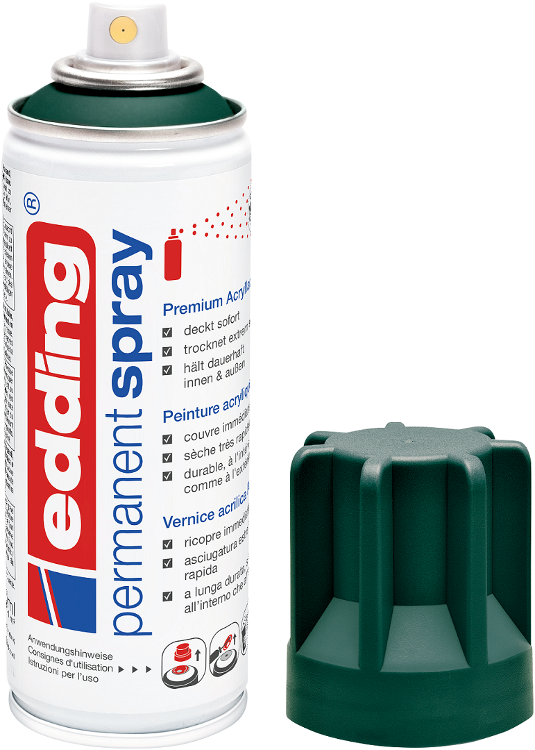EDDING 5200 Edding Spray Acryllack Permanentspray Farbauswahl Sprühköpfe