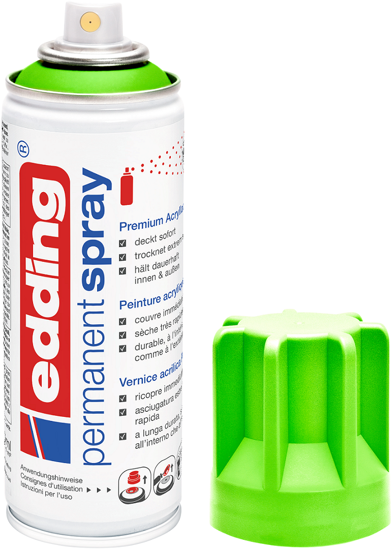 EDDING 5200 Edding Spray Acryllack Permanentspray Farbauswahl Sprühköpfe