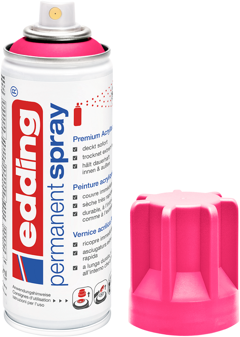 EDDING 5200 Edding Spray Acryllack Permanentspray Farbauswahl Sprühköpfe