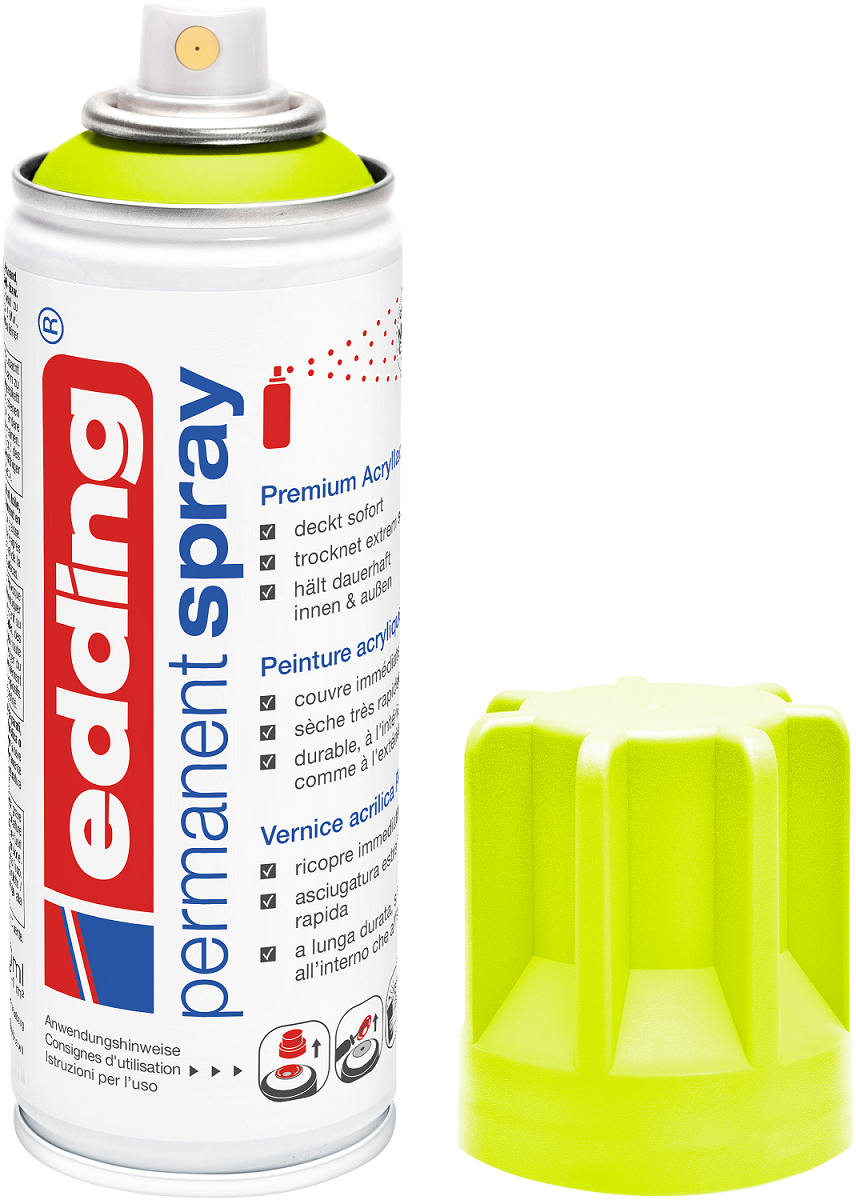 EDDING 5200 Edding Spray Acryllack Permanentspray Farbauswahl Sprühköpfe