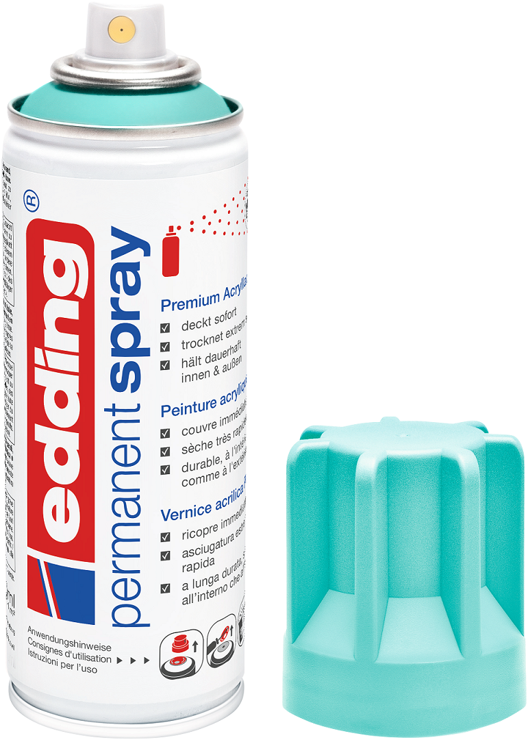 EDDING 5200 Edding Spray Acryllack Permanentspray Farbauswahl Sprühköpfe