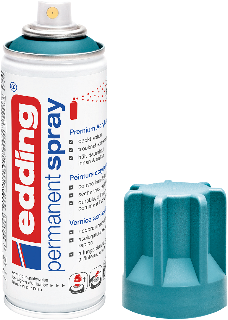 EDDING 5200 Edding Spray Acryllack Permanentspray Farbauswahl Sprühköpfe
