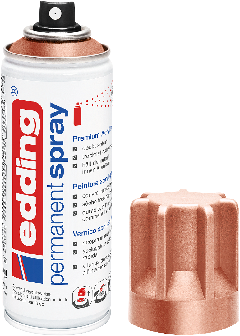 EDDING 5200 Edding Spray Acryllack Permanentspray Farbauswahl Sprühköpfe