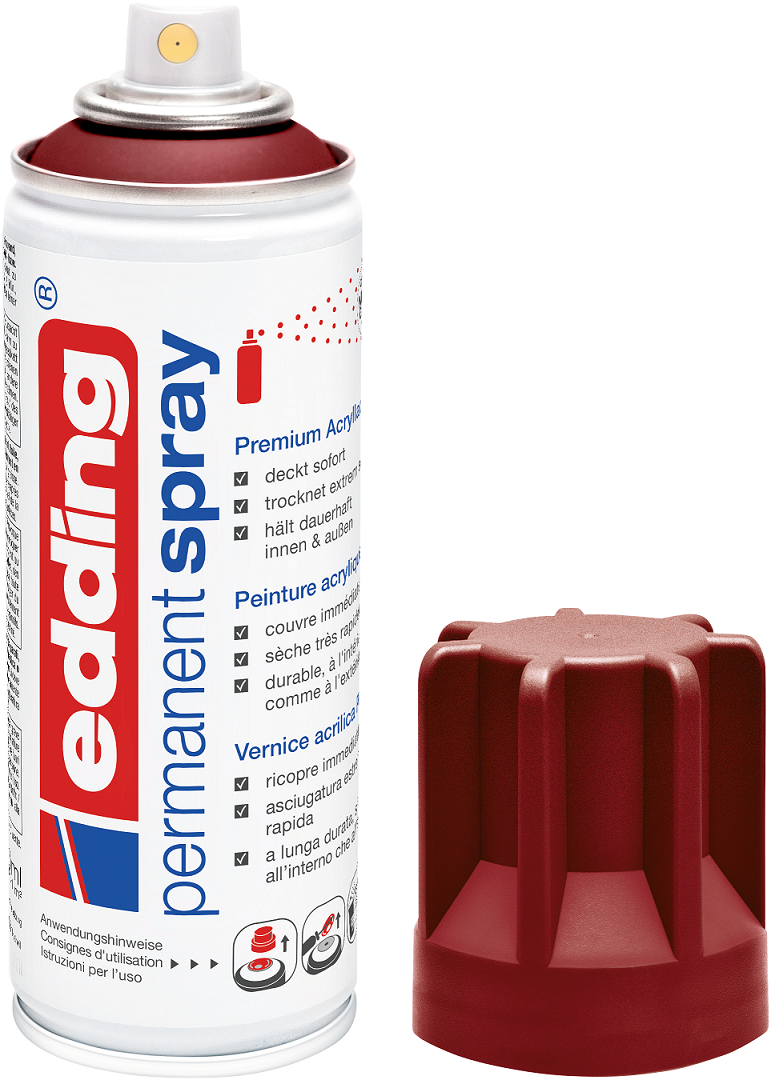 EDDING 5200 Edding Spray Acryllack Permanentspray Farbauswahl Sprühköpfe