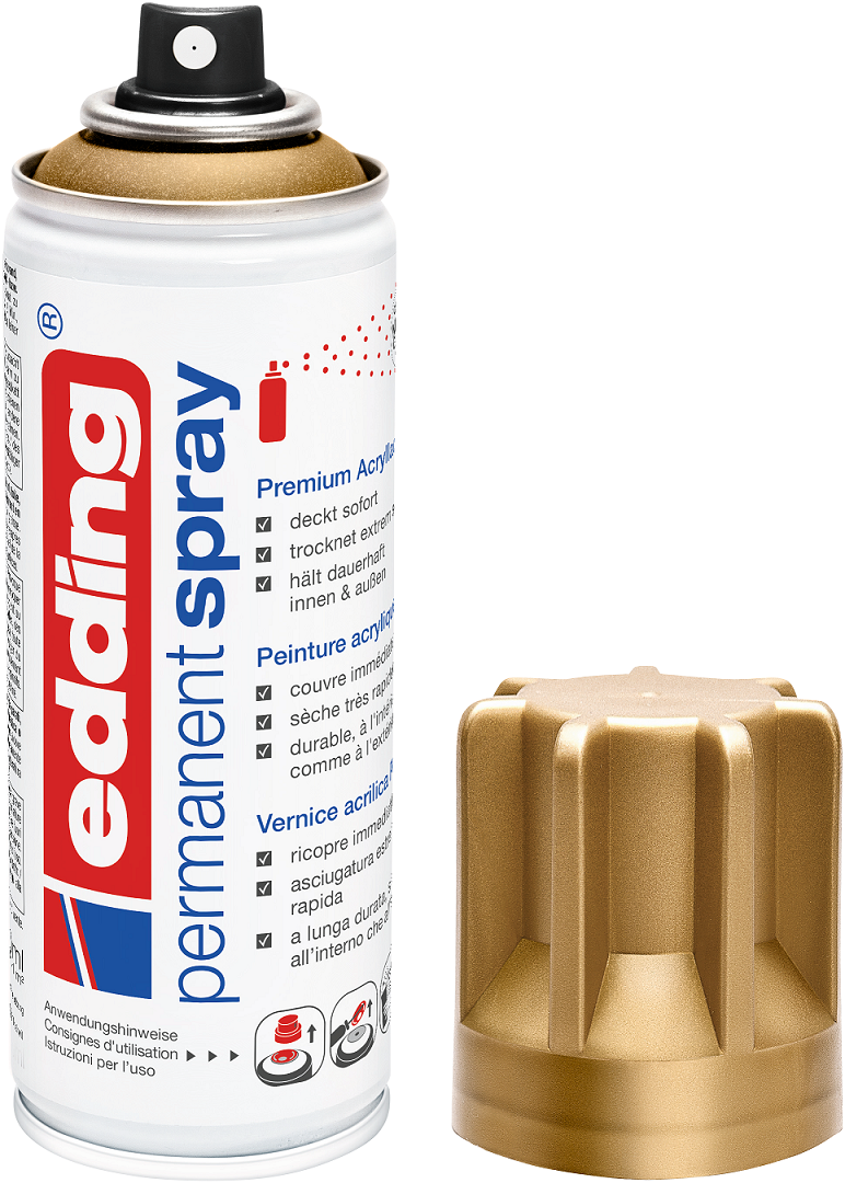 EDDING 5200 Edding Spray Acryllack Permanentspray Farbauswahl Sprühköpfe