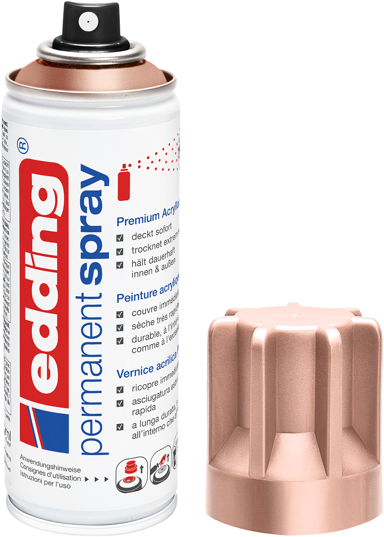 EDDING 5200 Edding Spray Acryllack Permanentspray Farbauswahl Sprühköpfe