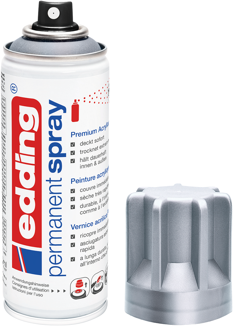 EDDING 5200 Edding Spray Acryllack Permanentspray Farbauswahl Sprühköpfe