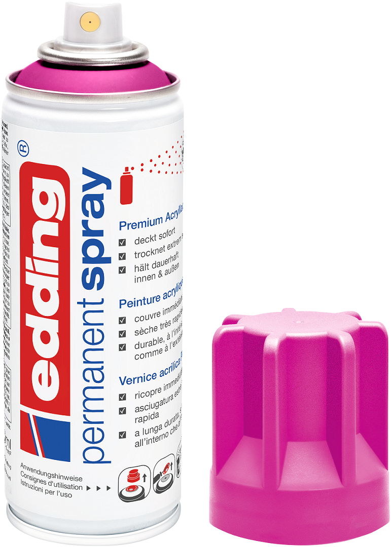 EDDING 5200 Edding Spray Acryllack Permanentspray Farbauswahl Sprühköpfe