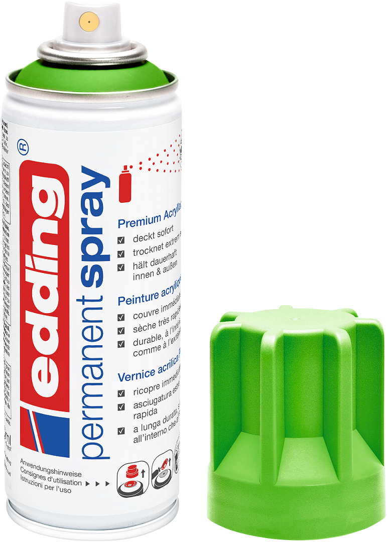 EDDING 5200 Edding Spray Acryllack Permanentspray Farbauswahl Sprühköpfe