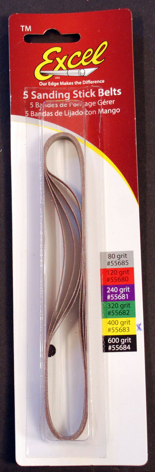 Excel Sanding Stick Ersatzschleifbänder für das Schleifwerkzeug