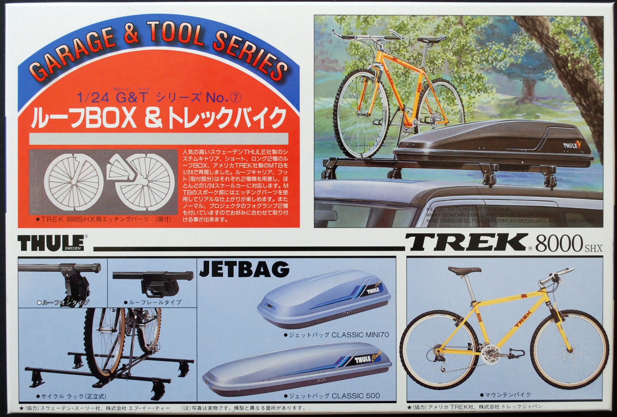 Dachgepäckträger, Thule Boxen, Rennrad, 1:24, Fujimi 110424