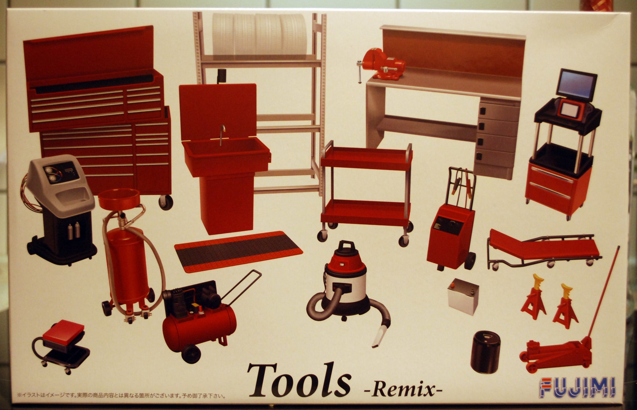Garage & Tools Remix Werkzeug Staubsauger Kompressor  1:24, Fujimi 114392