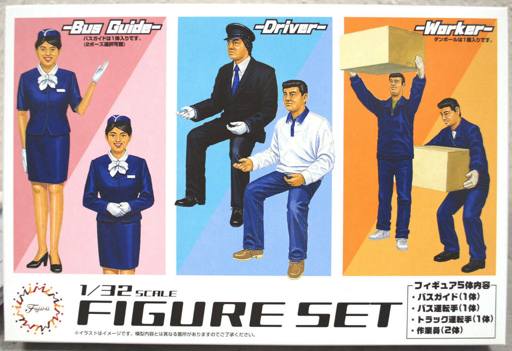 Fujimi 116518 Figure Set Busfahrer Schaffner Worker Driver Bus Guide 1:32