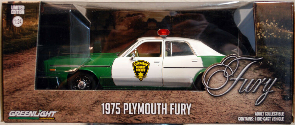 1975 Plymouth Fury Chickasaw County Sheriff 1:24 Green Light 84096
