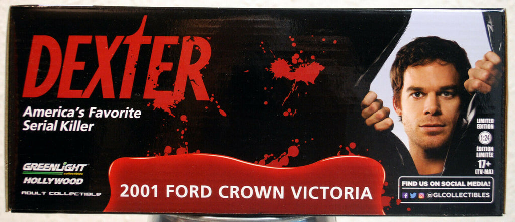 Greenlight 84133 2001 Ford Crown Victoria Dexter Miami Metro Police 1:24