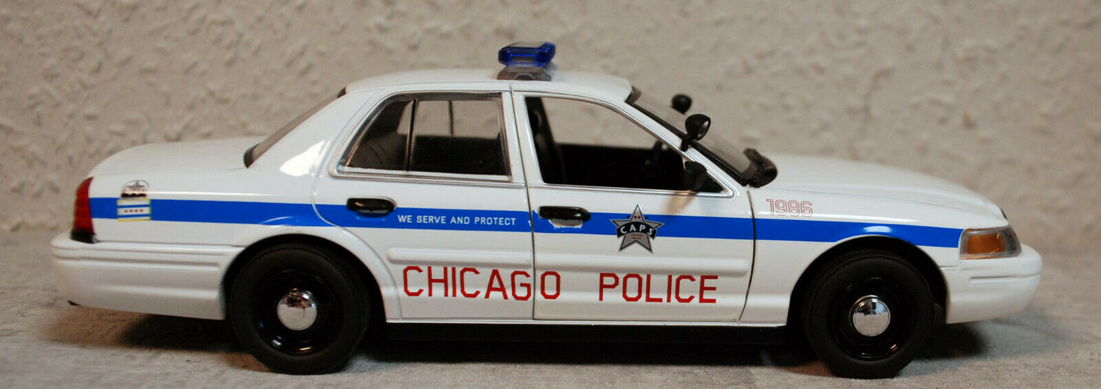 2008 Ford Crown Victoria Chicago Police Dep. 1:24 Green Light 85533