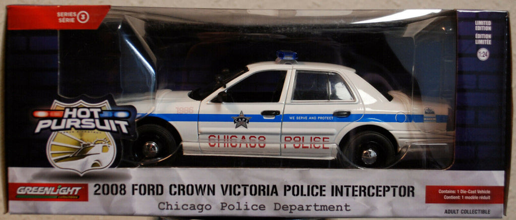 2008 Ford Crown Victoria Chicago Police Dep. 1:24 Green Light 85533