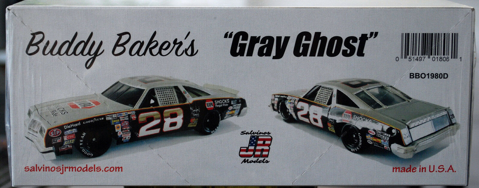 1980 Oldsmobile 442 Nascar # 28 B. Bakers Gray Ghost 1:25 Salvinos JR 018061