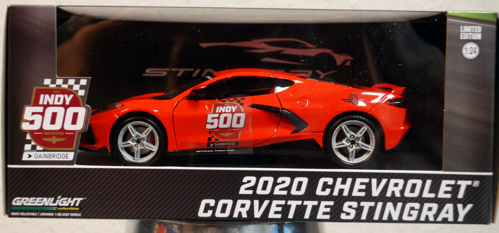 Greenlight 18258 2020 Chevrolet Corvette C8 Indy 500 Pace Car 1:24
