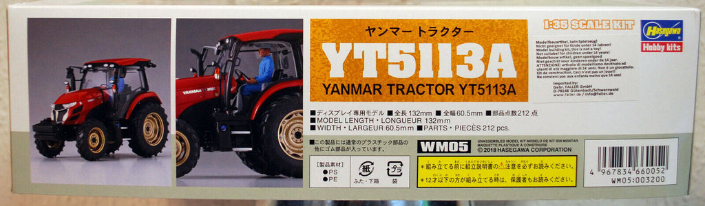 Yanmar Tractor YT 511 3A 1:35 Hasegawa 66005