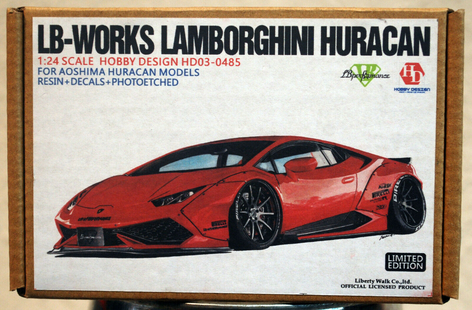 Hobby Design 03-0485 Lamborghini Huracan LB Works Widebody Kit Grade Up Parts
