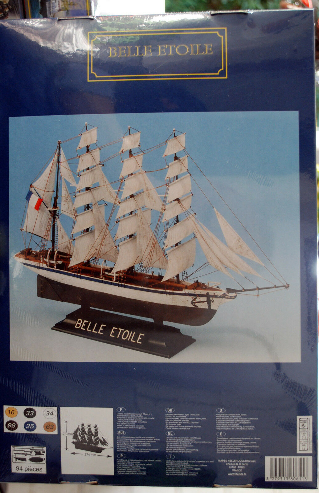 19.-20. Jhdt.Viermastbark Belle Etoile 1:250 Heller 80611