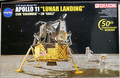 1969 Apollo 11 "Lunar Landing" CSM Columbia & LM Eagle 1:72 Dragon 11002