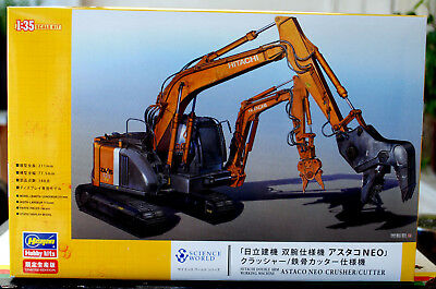 Hitachi Astaco Neo Doppel Arm Abriss Maschine Crusher Cutter 1:35 Hasegawa 52161