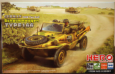 1942 Schwimmwagen VW Type 166 PKW Typ Ks 2, 1:35, Hero 35001