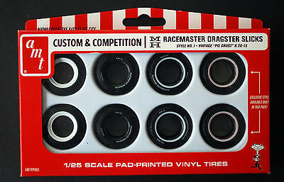 AMT 001 M + H Racemaster Dragster Slicks white wall, 1:25