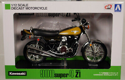 Kawasaki 900 Super 4 Z1 Yellow Ball 1:12 Aoshima 104590