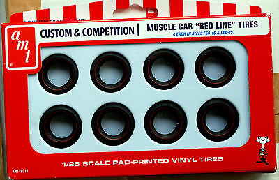 AMT 013 Muscle Car Red Line Tires Reifen F60x15 und L60X15, 1:25