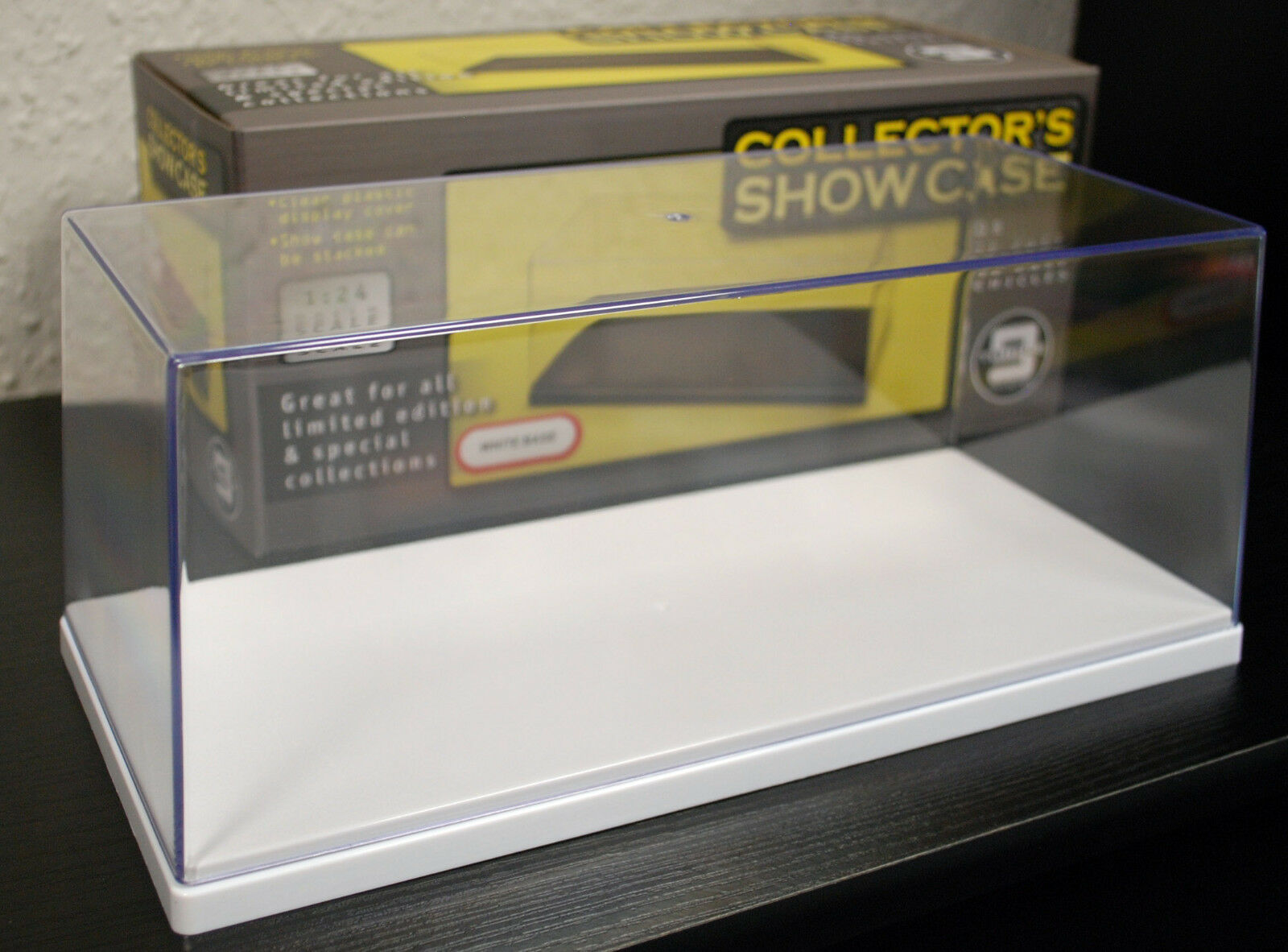 Vitrine T9 Einzelvitrine Plexiglas Acryl Schaukasten Vitrinen Showcase weiß 1:24