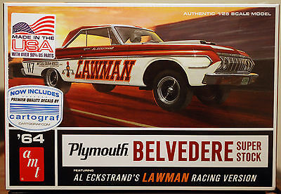 1964 Plymouth Belvedere Super Stock Lawman, 1:25, AMT 986 neu 2017 neu