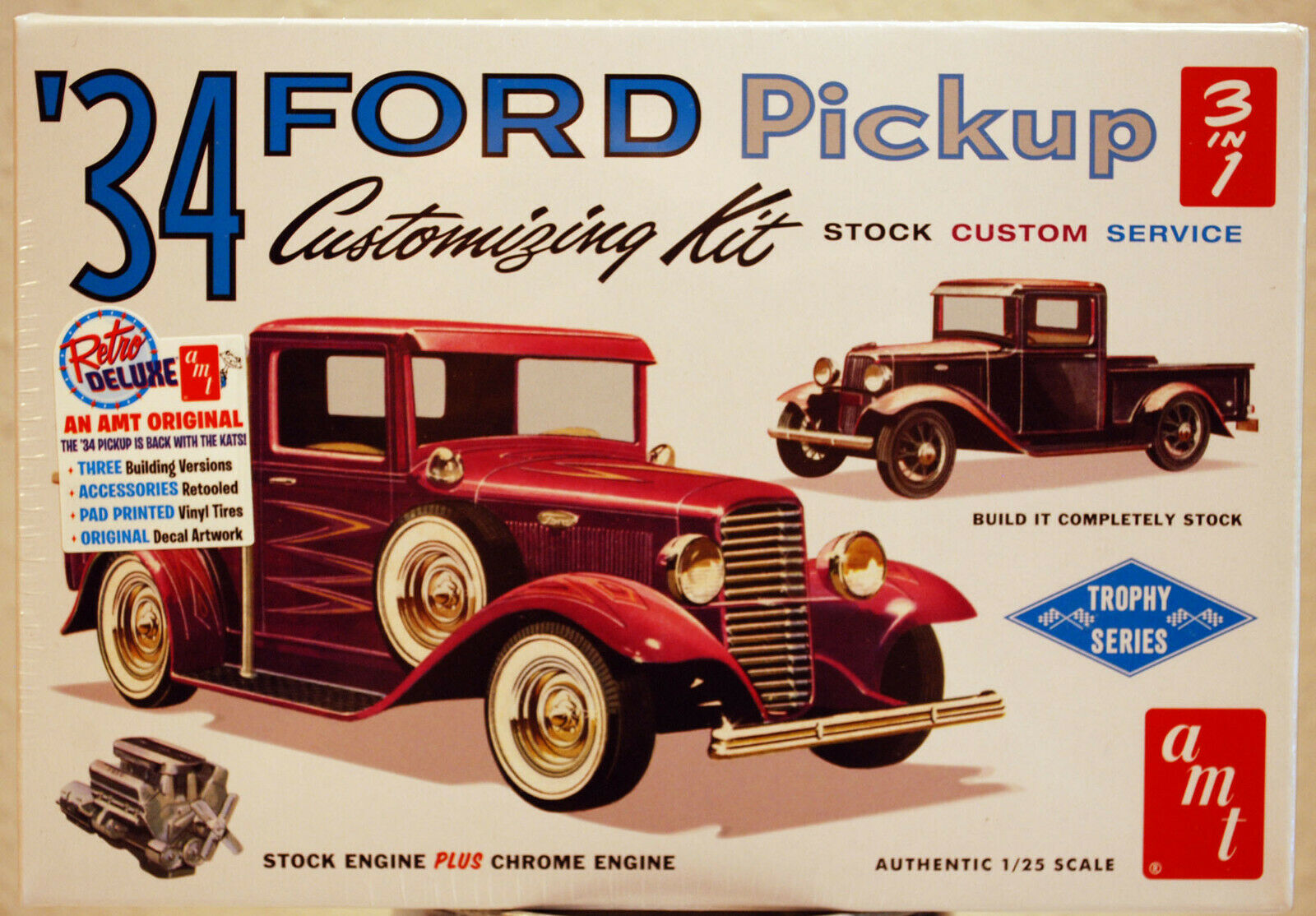 1934 Ford Pickup 3´n1 1:25 AMT 1120 wieder neu 2019