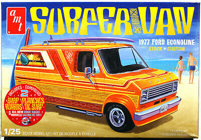 1977 Ford Econoline 150 Surfer Van 2´n1 1:25 AMT 1229 wieder neu 2021