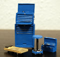 192 Motorhead Miniatures Tire Brigade Shop Blue 1:24