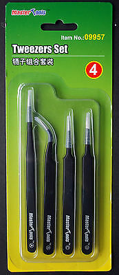 Master Tools 09957 Trumpeter 4 Pinzetten Set Tweezers