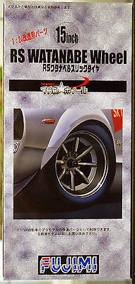 Fujimi 193328 Felgen Watanabe RS 15 Zoll inkl. Goodyear Rennslicks, 1:24 #63