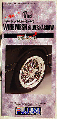 Fujimi 192819 Speichen Felgen Wire Mesh Silver Narrow 17" inkl. Reifen 1:24 #13