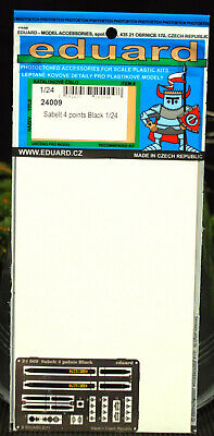 Eduard 3924009 PE Teile Sicherheitsgurte 4-Punkt Gurte Sparco schwarz1:24