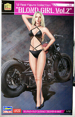 Hasegawa 52275 Girl´s Rider Motorrad Fahrer Blond Girl II 1:12 Neu 2021